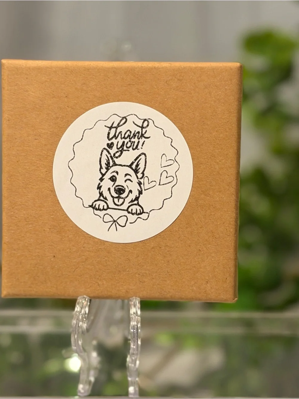 200 German Shepherd Thank You Stickers 2” Round Dog Hearts Small Business